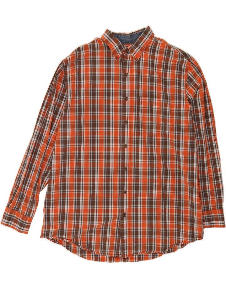 IZOD Mens Shirt 2XL Red Check Cotton Vintage Izod and Second-Hand Izod from Messina Hembry 