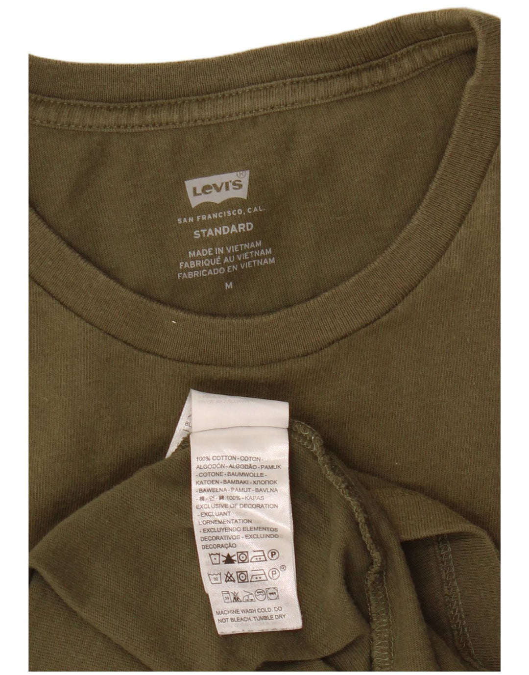 LEVI'S Herren-T-Shirt mit Standard-Passform, mittlere Khaki-Baumwolle
