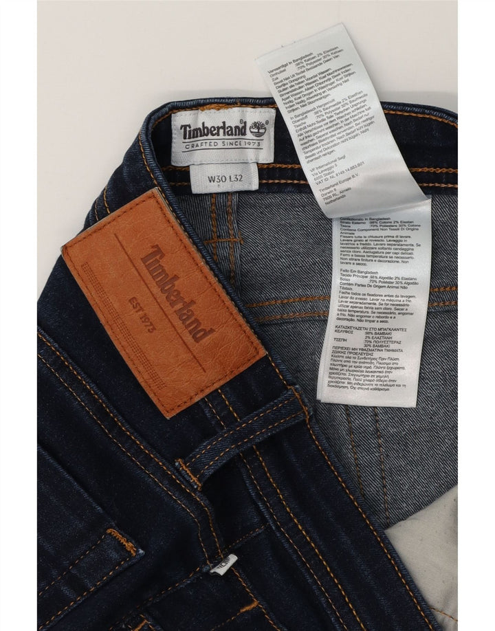 Timberland Herren Slim Jeans W30 L32 Marineblau Baumwolle