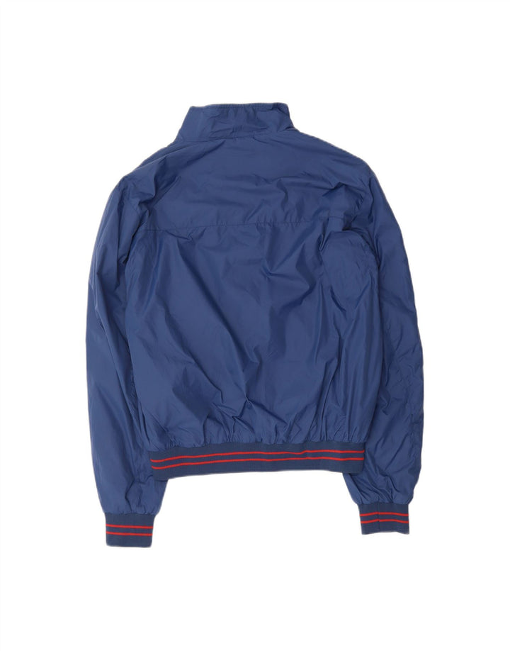 CONTE OF FLORENCE Mens Bomber Jacket UK 36 Small Navy Blue Polyamide