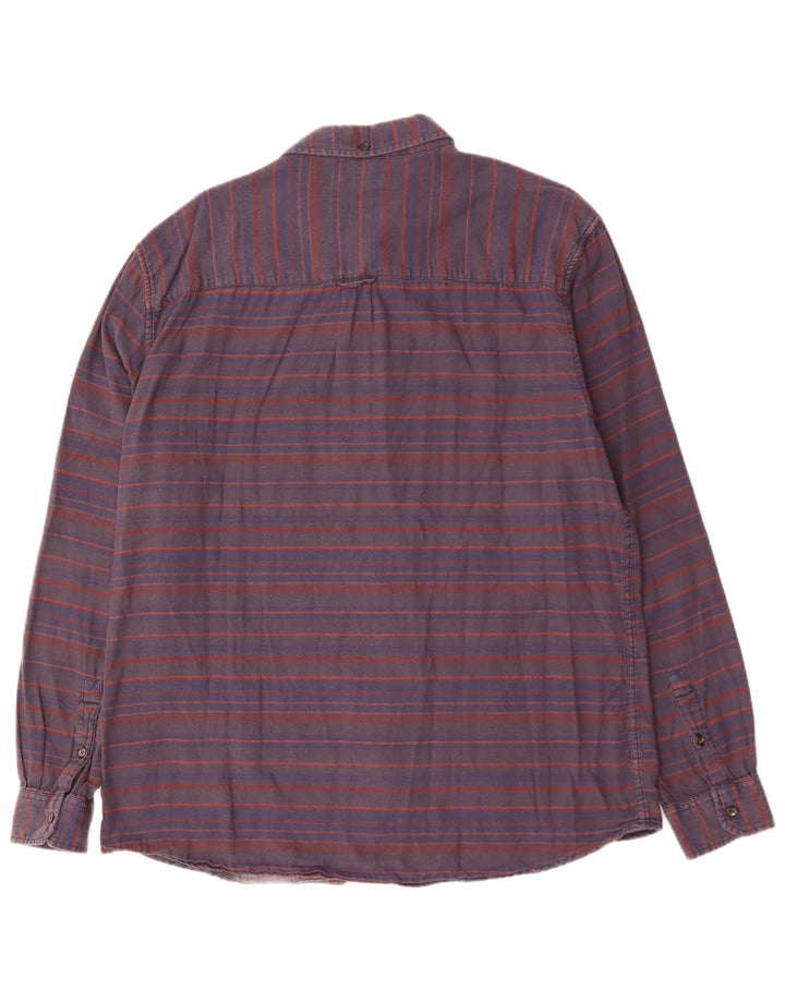 WRANGLER Herren-Hemd mit normaler Passform, 2XL, marineblau, gestreift, Baumwolle