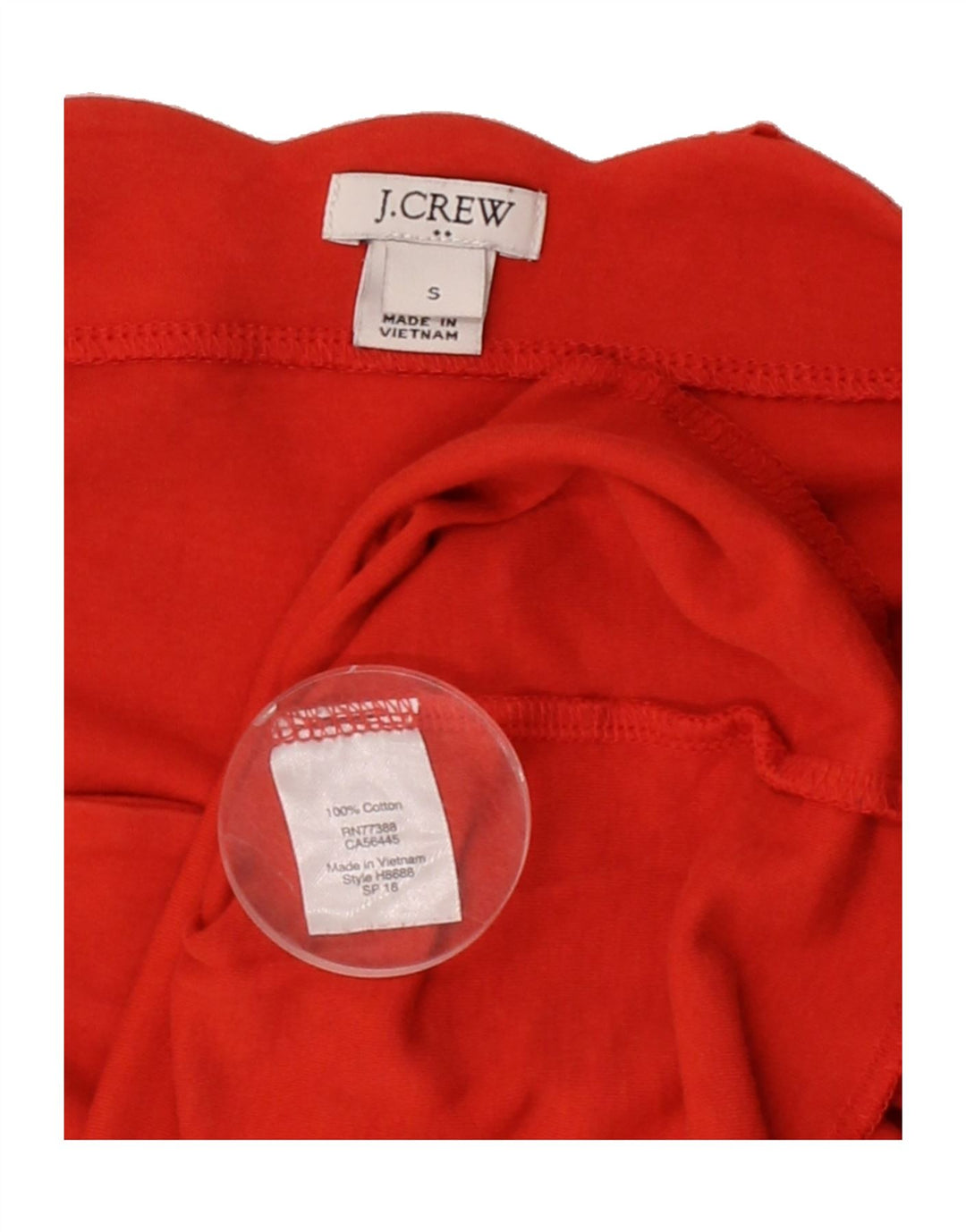 J. CREW Womens Top 3/4 Sleeve UK 10 Small Orange Cotton Vintage J. Crew and Second-Hand J. Crew from Messina Hembry 