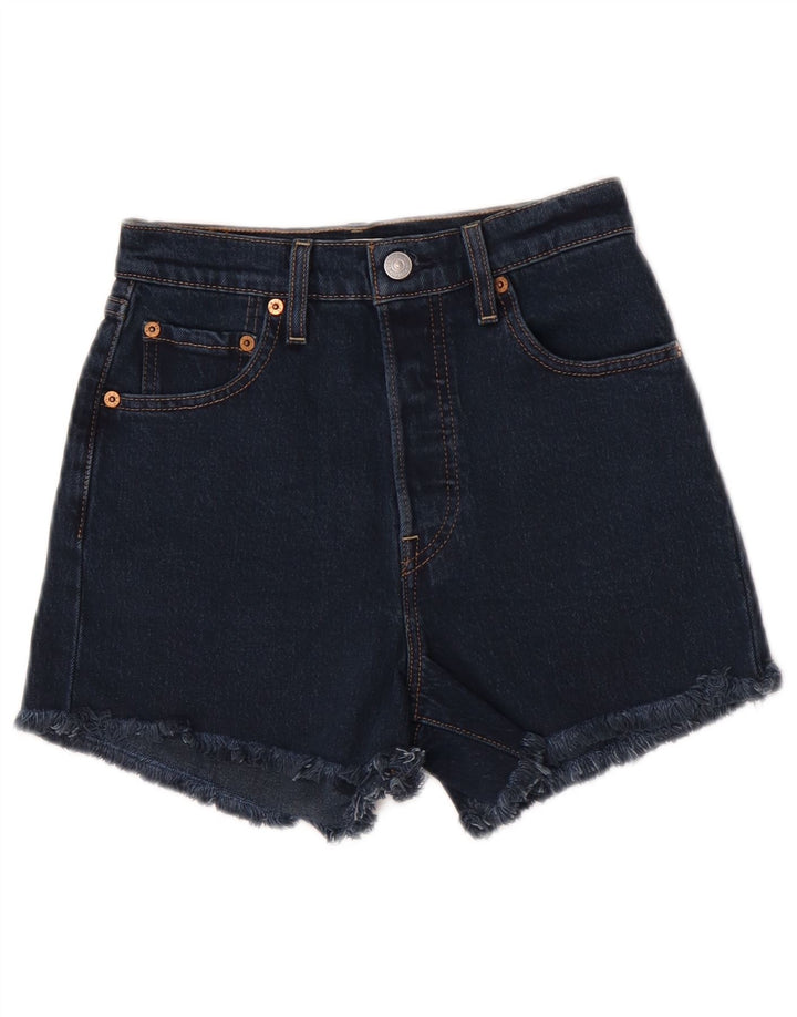Levi's Damen Jeansshorts W25 XS Marineblaue Baumwolle