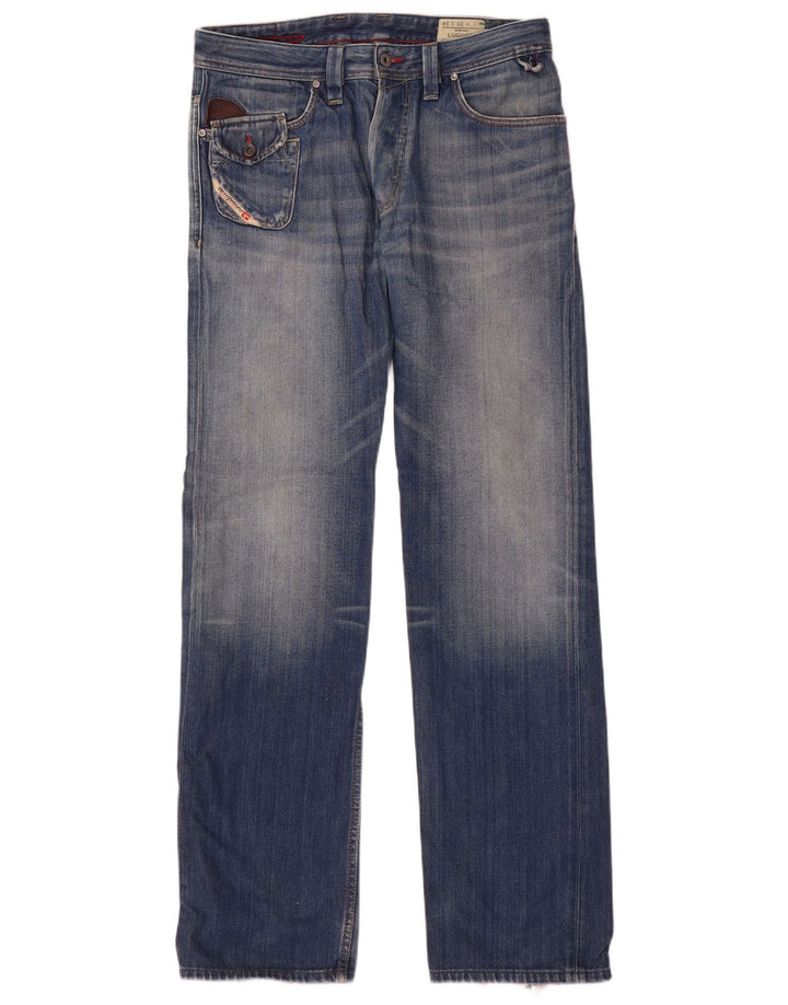 Diesel Herren Lugger Straight Jeans W30 L34 Blaue Baumwolle