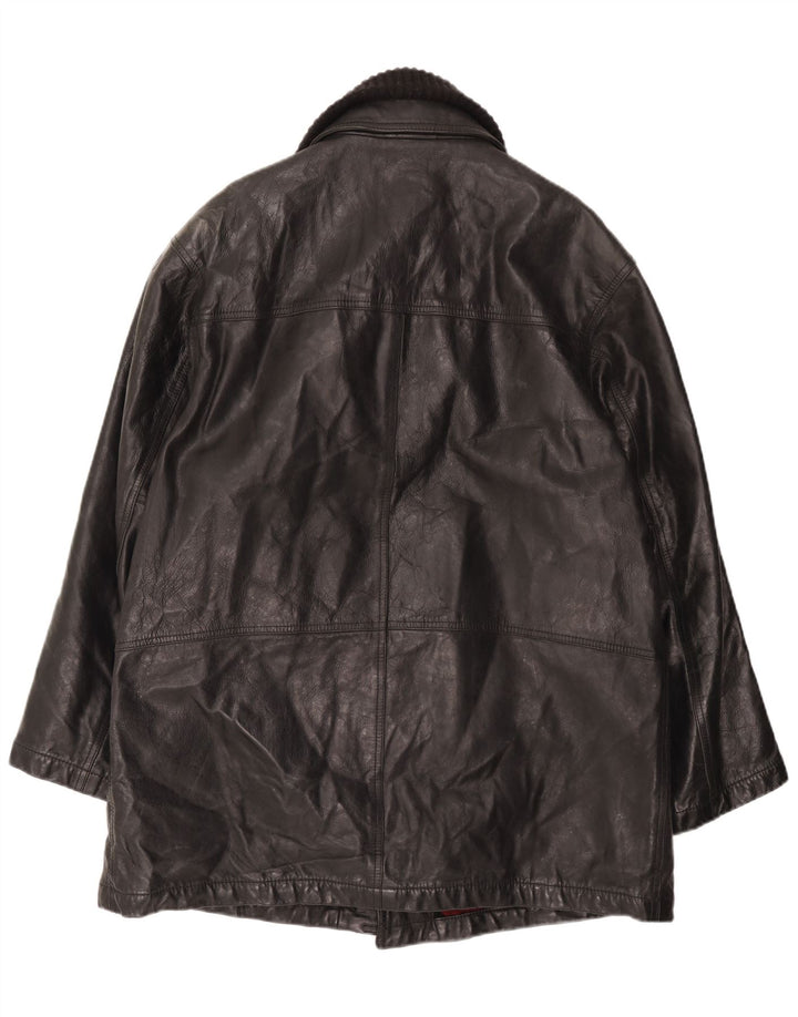 HENRY COTTONS Herren Ledermantel IT 54 2XL Schwarz