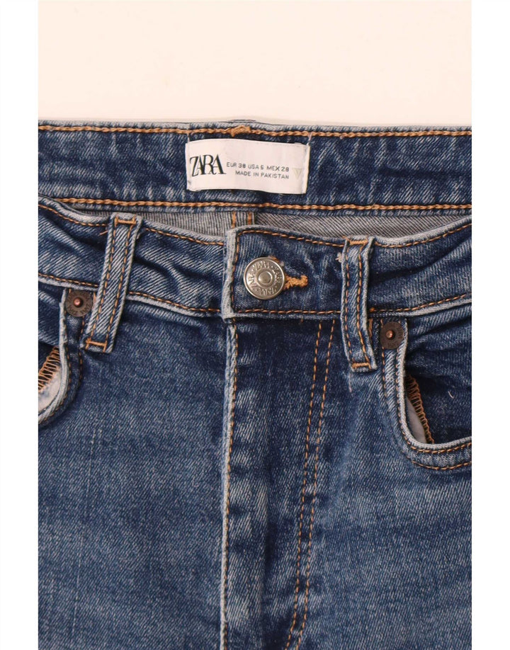 Kurze Jeans für Damen von Zara, EU 38, Größe S, W28, L24, Blau