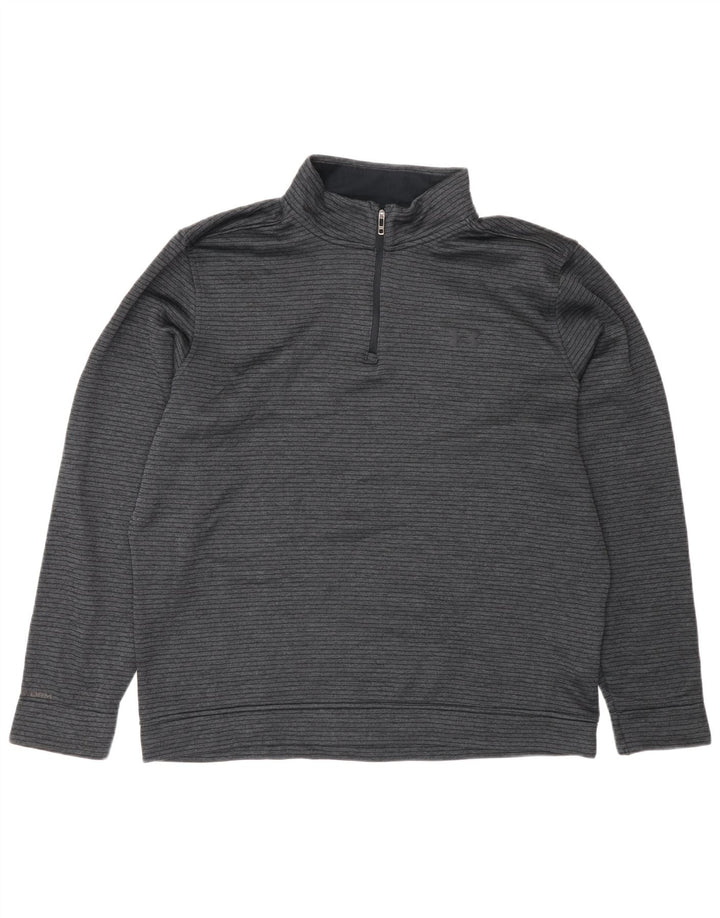 Under Armour Herren Storm-Fit Pullover-Trainingsanzugoberteil mit Reißverschluss, XL, grau gestreift