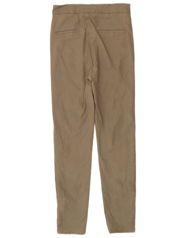 Massimo Dutti Damen Tapered Casual Hose EU 38 Small W28 L28 Braun