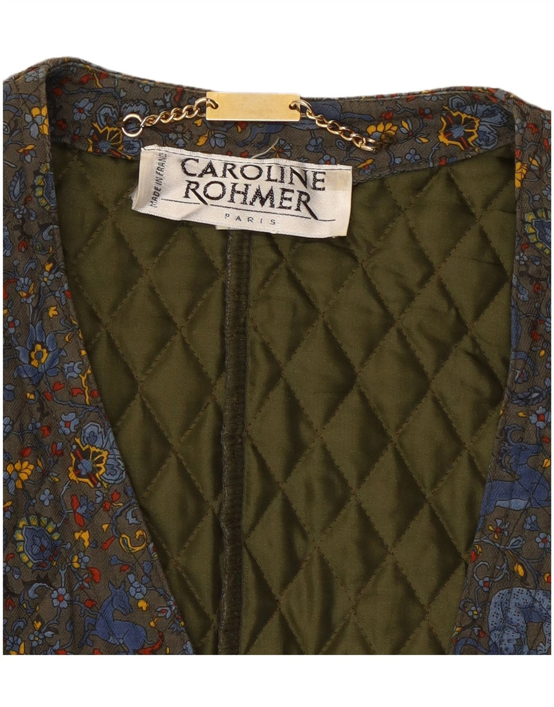 Caroline Rohmer Damen 1-Knopf-Blazerjacke UK 12 Medium Khaki Floral