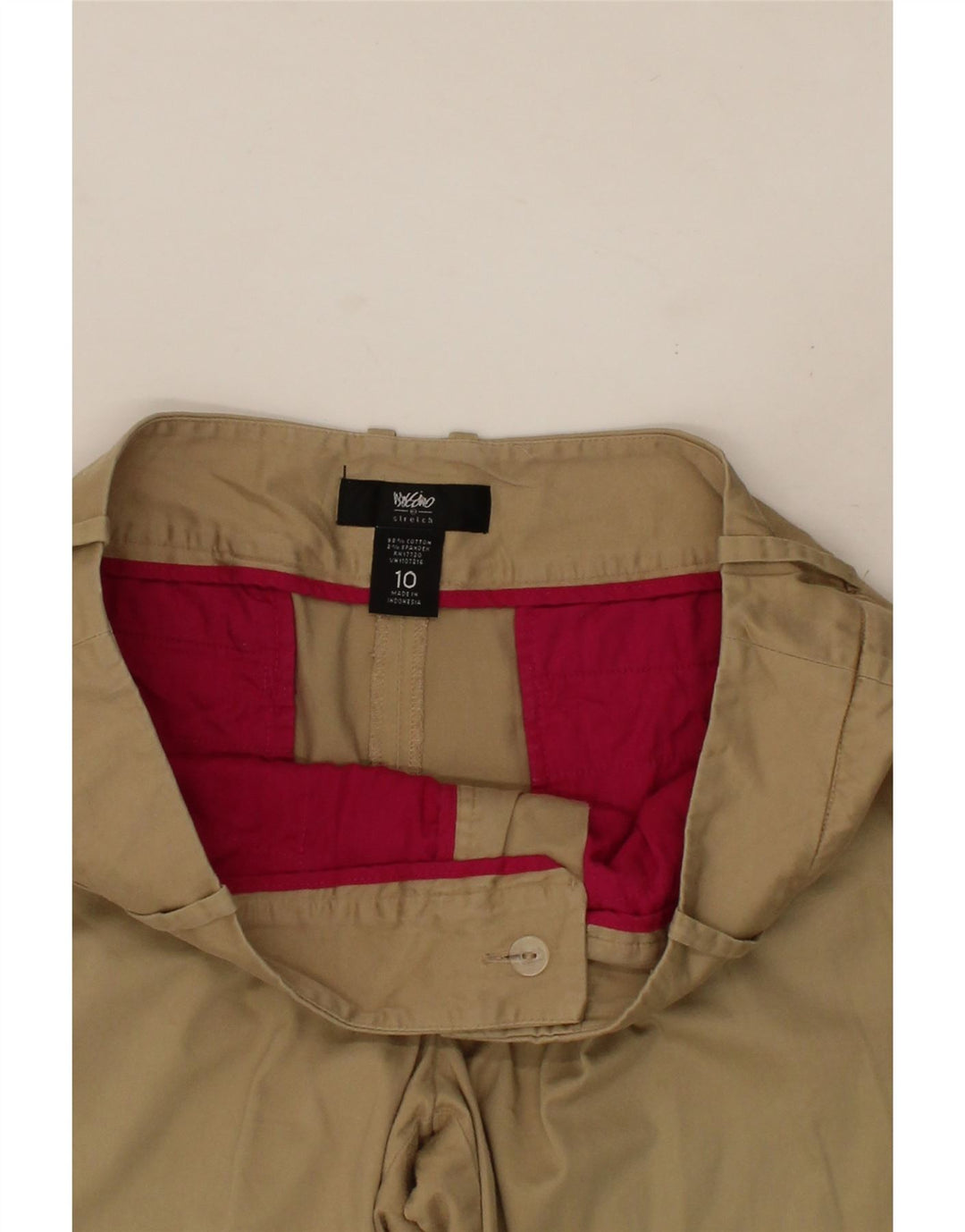 MOSSIMO Womens Stretch Casual Shorts US 10 Large W27 Brown Cotton Vintage Mossimo and Second-Hand Mossimo from Messina Hembry 