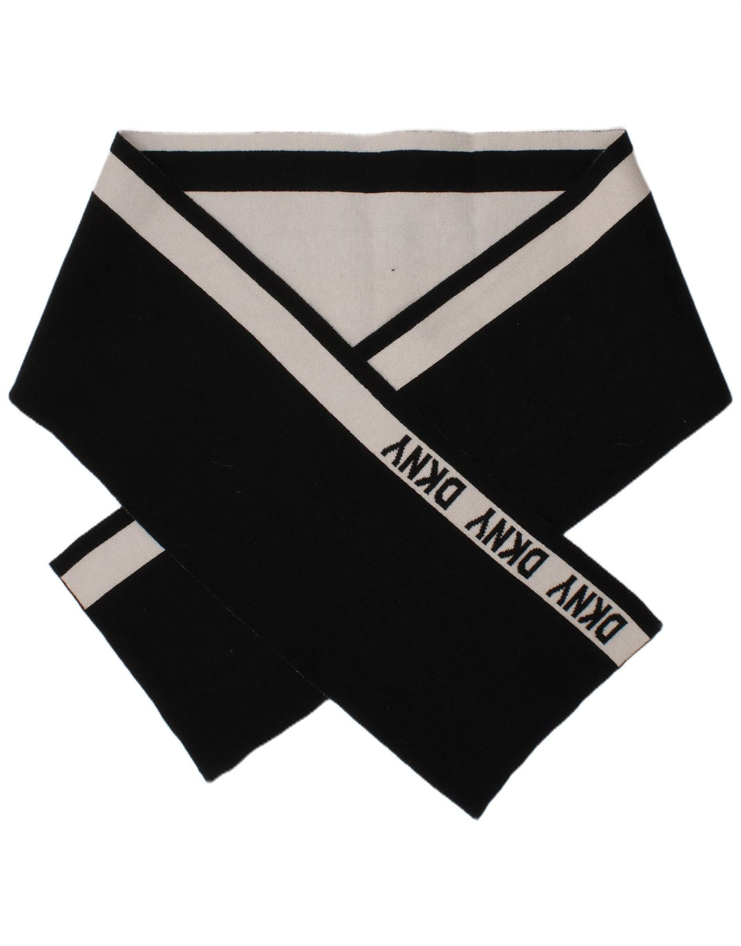 Dkny Herren-Rechteckschal, Einheitsgröße, schwarz gestreiftes Acryl-Logo