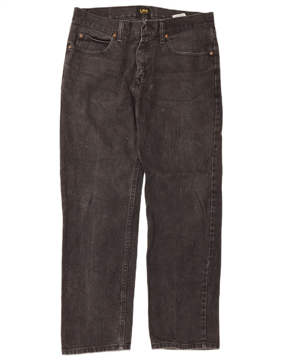 Lee Herren-Jeans mit normaler Passform, gerade Passform, W33, L30, schwarze Baumwolle