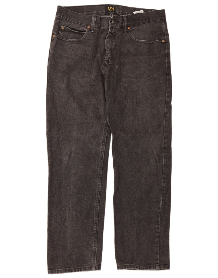 Lee Herren-Jeans mit normaler Passform, gerade Passform, W33, L30, schwarze Baumwolle