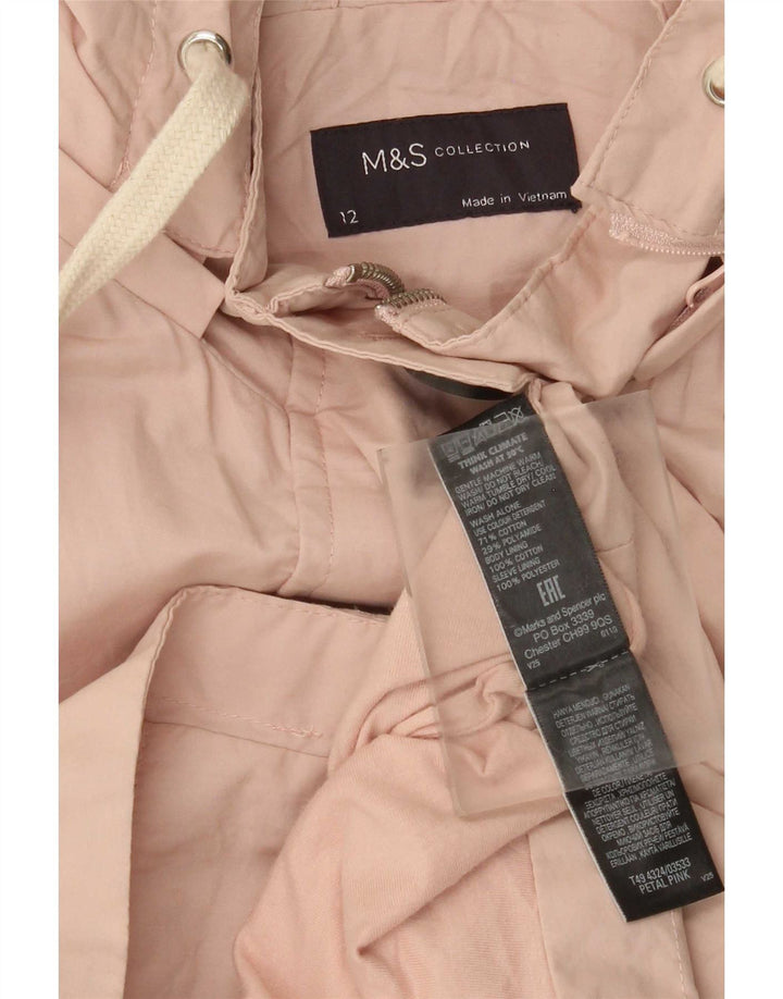 Marks & Spencer Damen-Militärparka mit Kapuze, UK 12, Mittelrosa