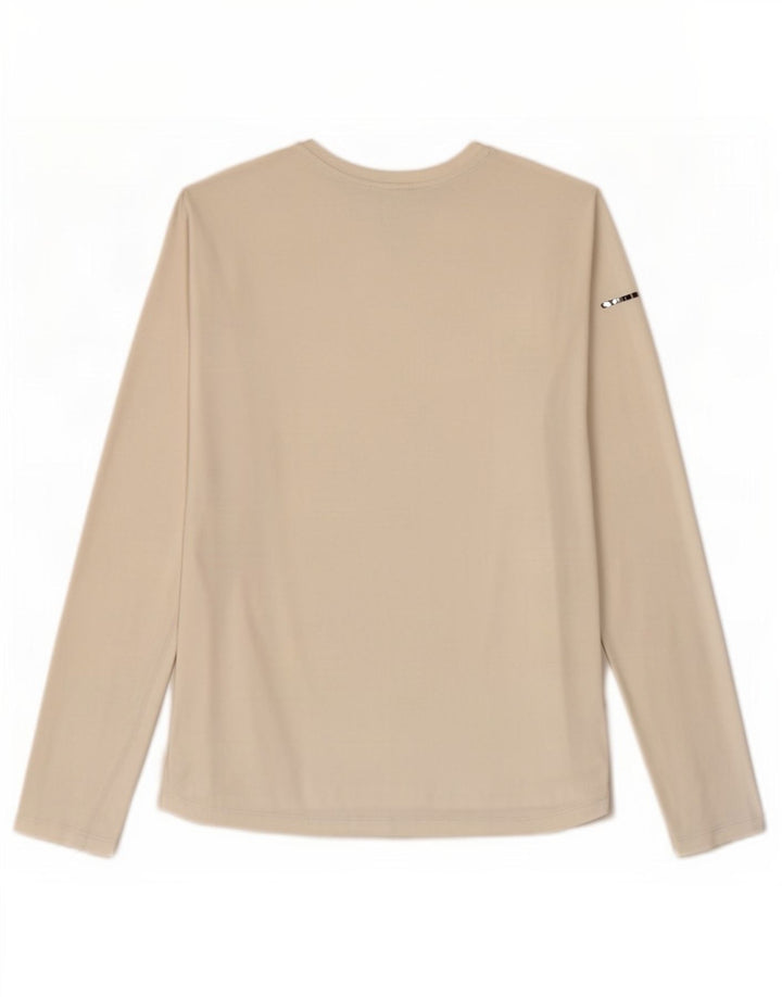 Nike Damen Dri Fit Top Langarm UK 12 Mittelweiß Polyester