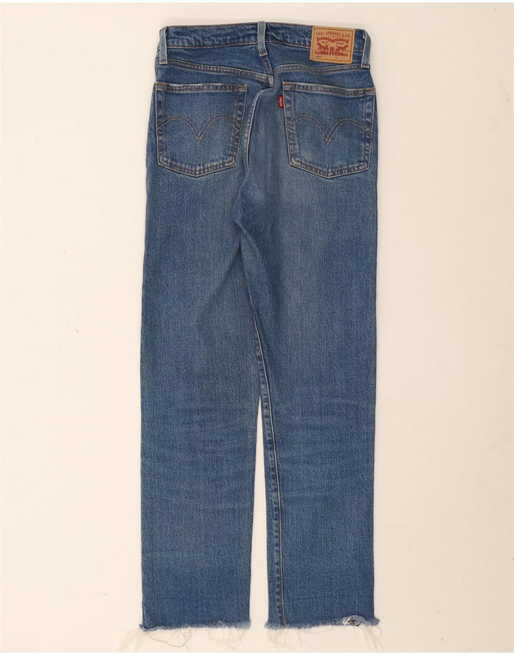 Levi's Damen 501 Straight Jeans W26 L28 Blaue Baumwolle