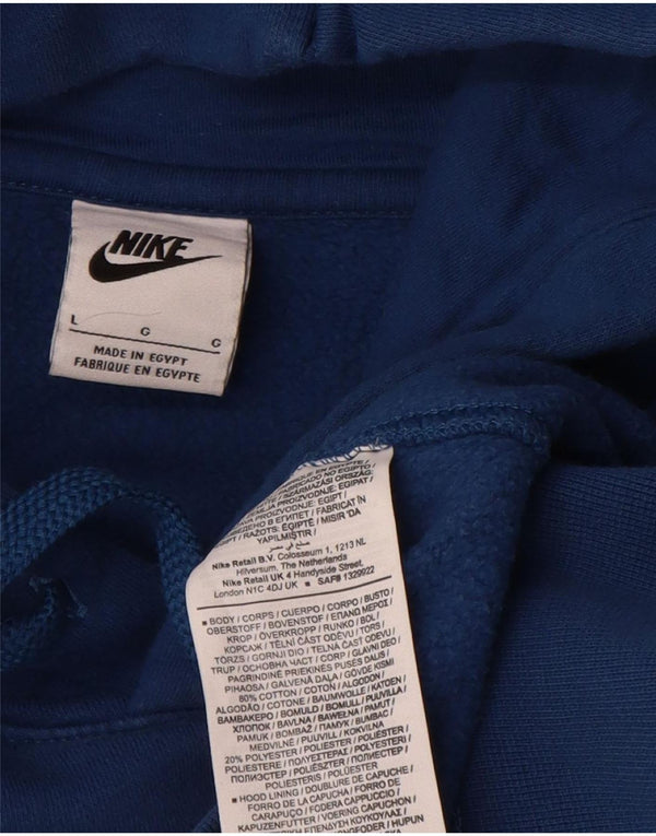 Nike Herren-Kapuzenpullover mit Grafik, groß, blau, Baumwolle, Sport