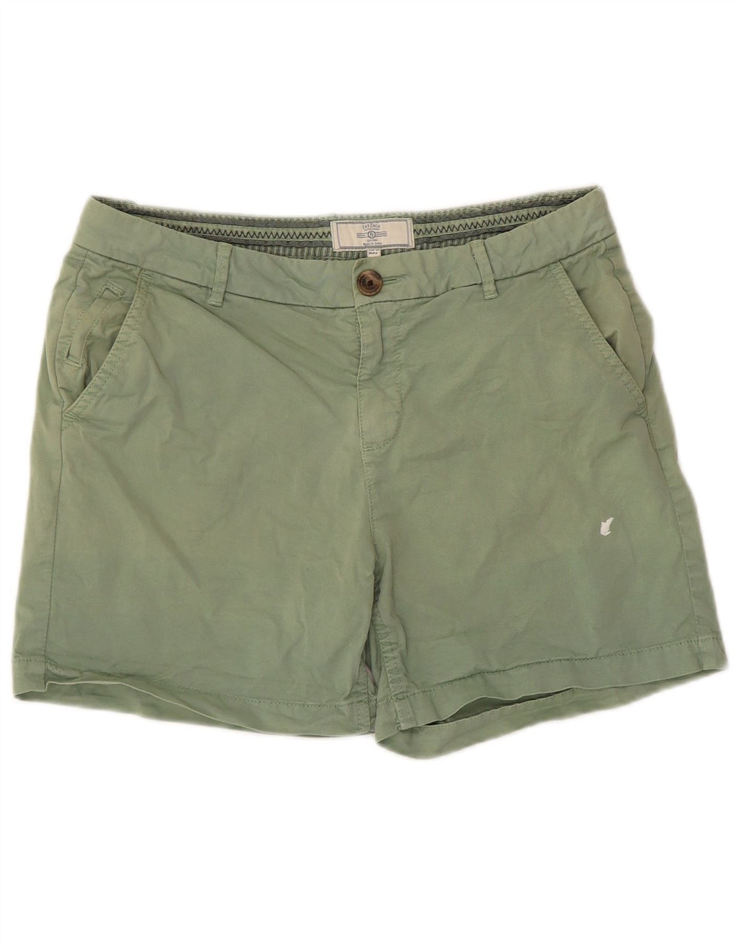Fat Face Damen Chinoshorts US 6 Medium W30 Grüne Baumwolle