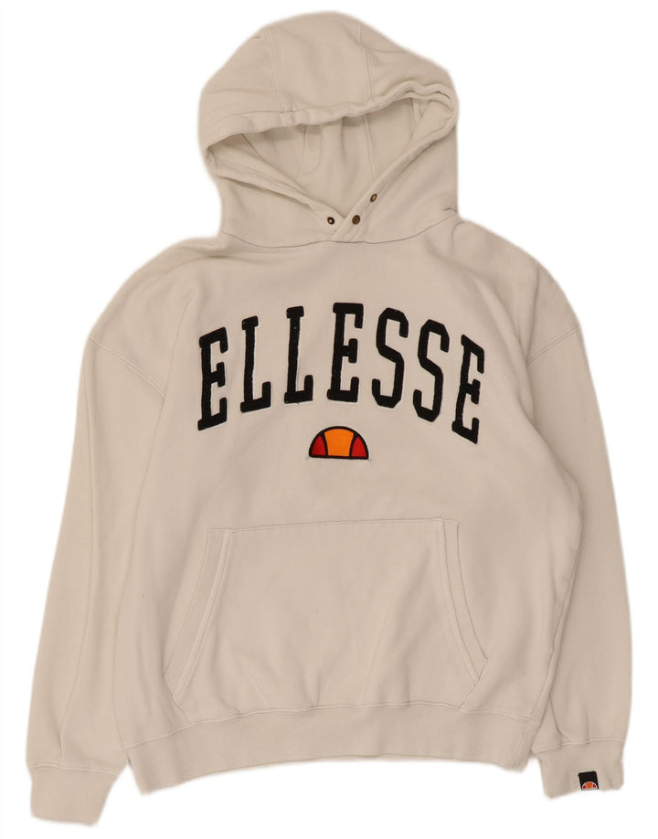 Ellesse Herren Duke Graphic Kapuzenpullover Mittelweiße Baumwolle