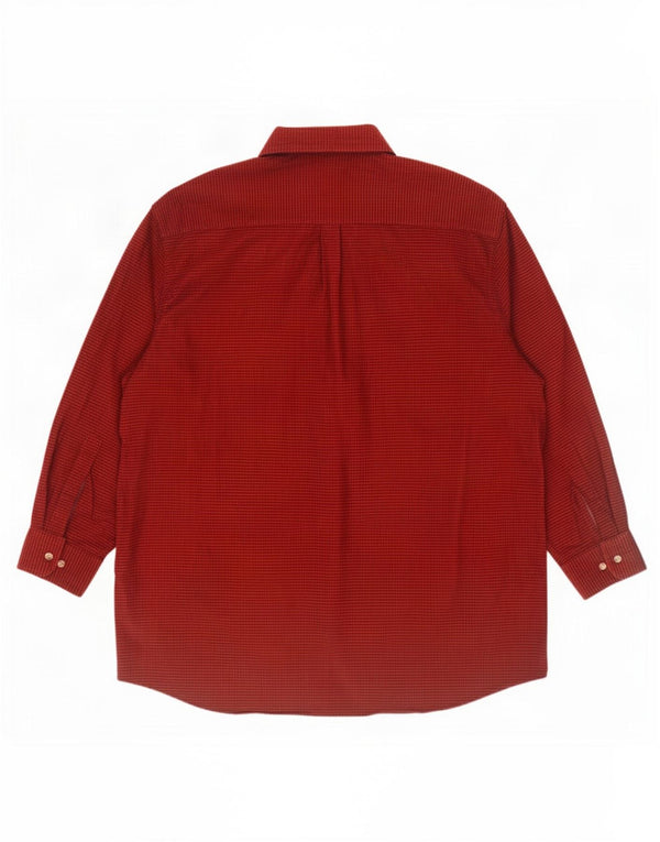 Walbusch Herrenhemd 2XL Red Gingham Cotton
