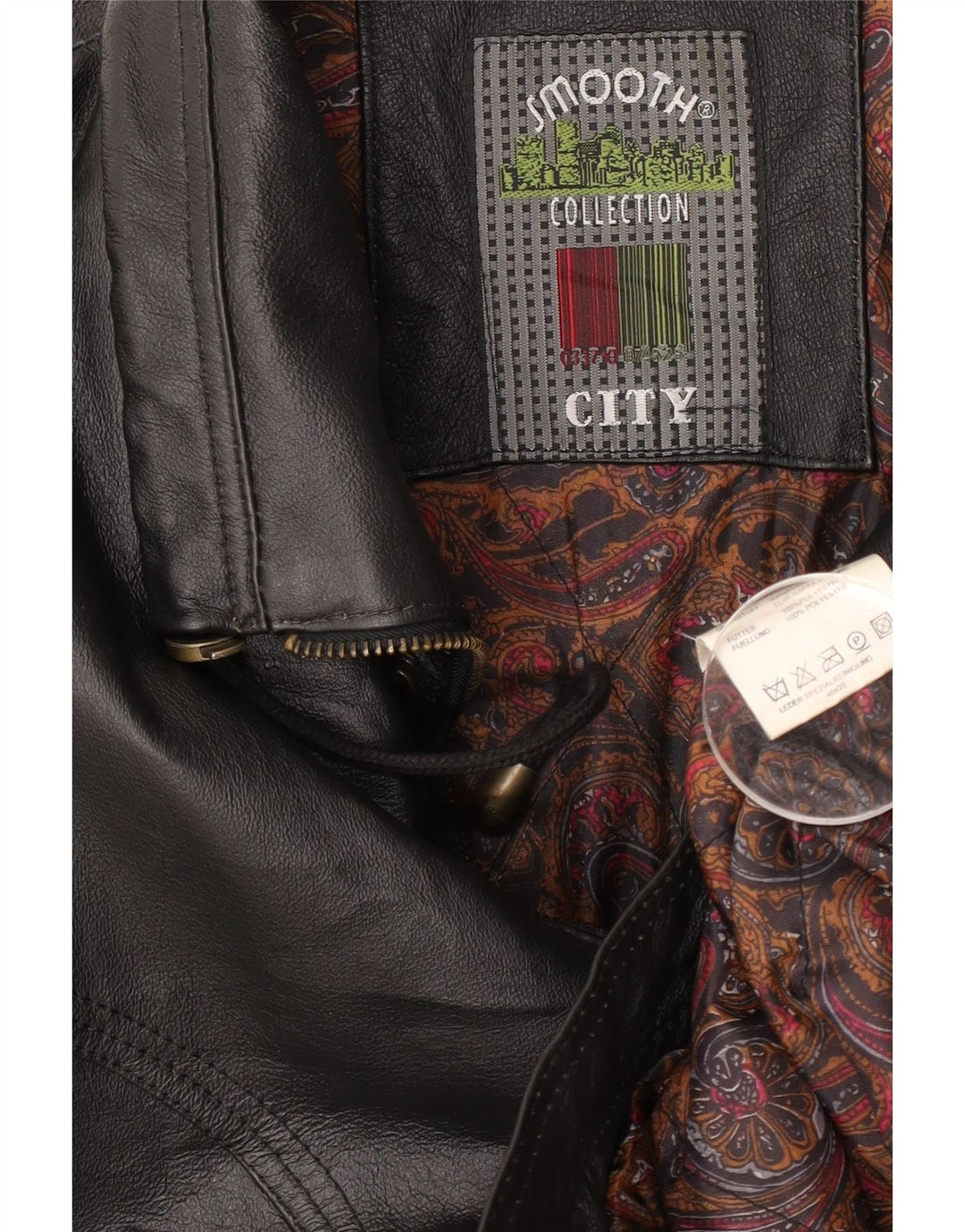 Vintage Herren Lederjacke UK 42 XL Schwarzes Leder