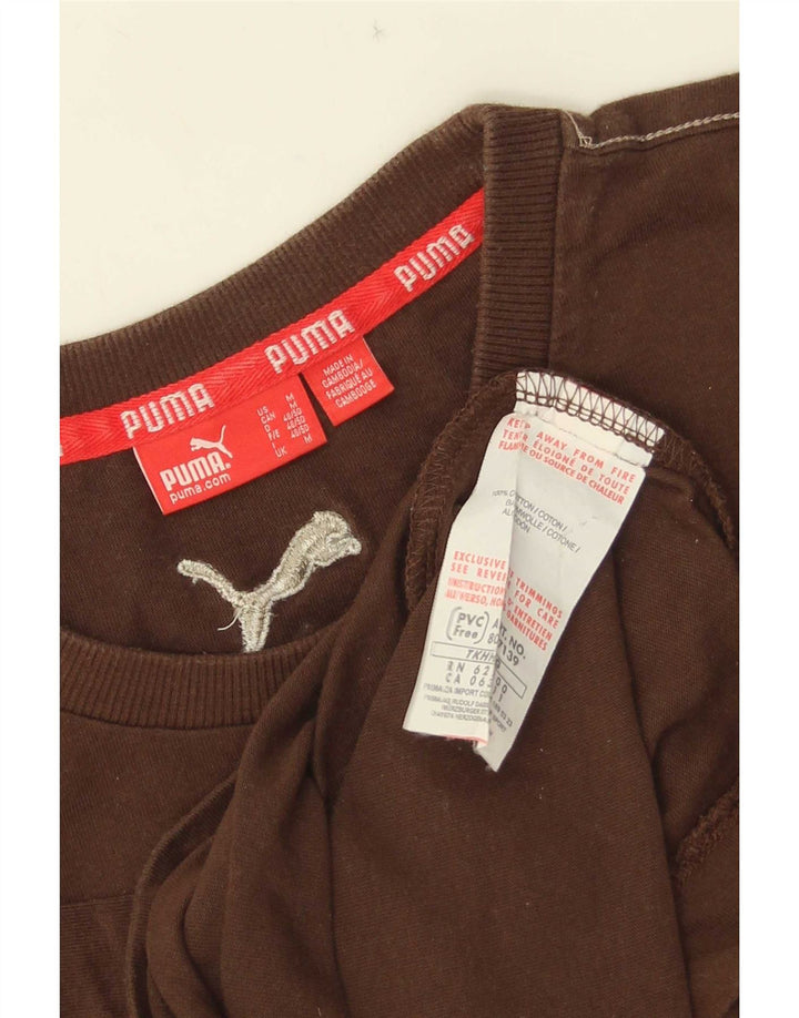 Puma Herren-Langarmshirt aus mittelbrauner Baumwolle