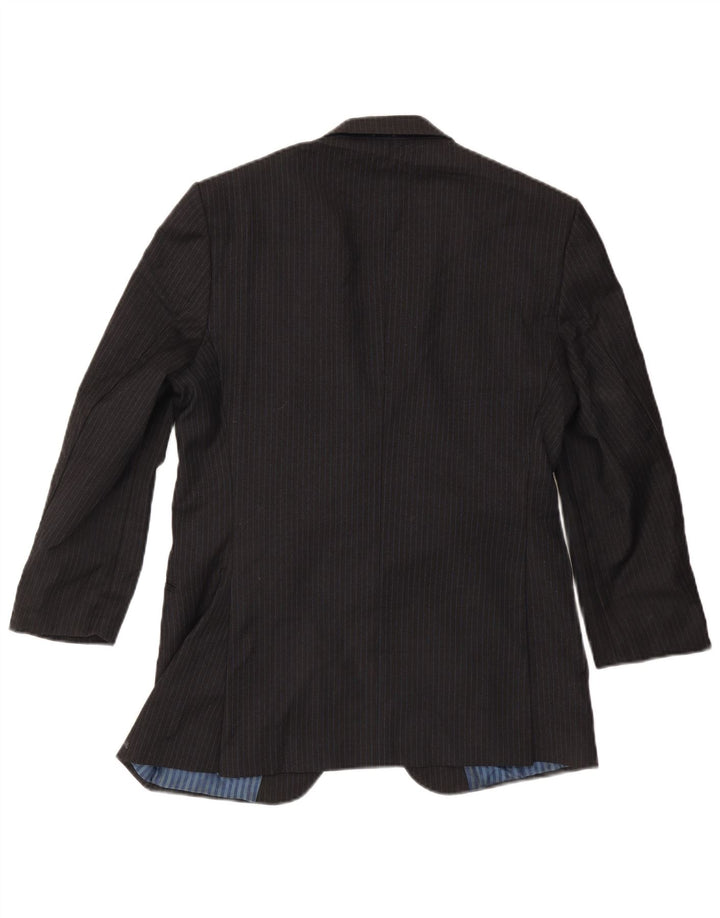 Marks & Spencer Herren-Blazer mit 2 Knöpfen, UK 38, mittelgrau, Nadelstreifen