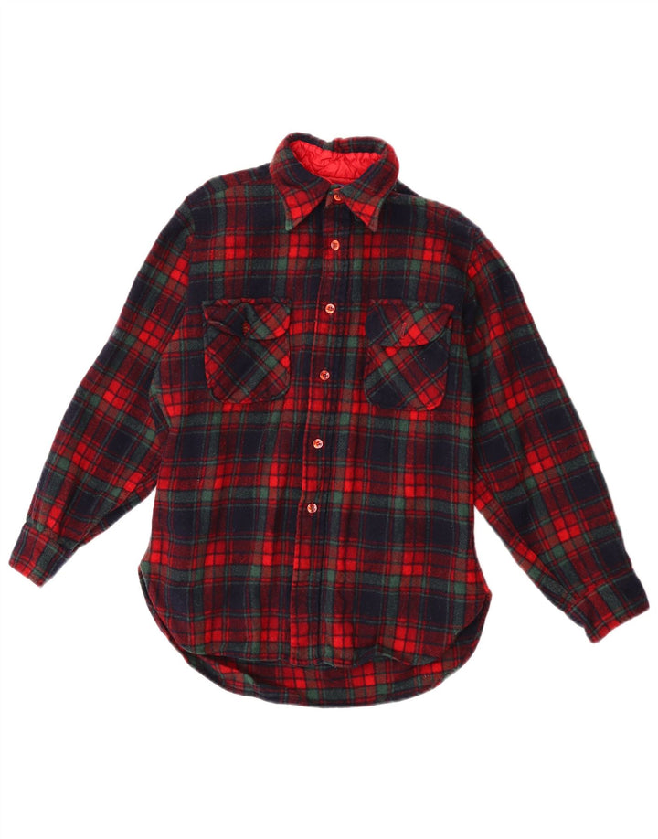Pendleton Jungen-Flanellhemd, 10–11 Jahre, mittelmarineblau karierte Wolle