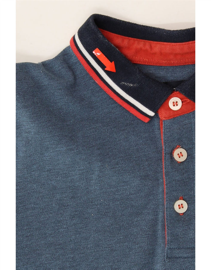 JACK & JONES Mens Polo Shirt XL Blue Cotton Vintage Jack & Jones and Second-Hand Jack & Jones from Messina Hembry 
