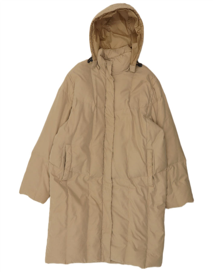 Invicta Damen-Kapuzen-Übergröße, gepolsterter Mantel, UK 18, XL, Beige, Polyester