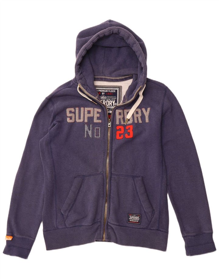 Superdry Herren-Kapuzenpullover mit grafischem Reißverschluss, XL, Marineblau, Baumwolle