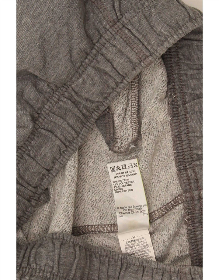 Marks & Spencer Herren-Trainingshose XL, grau gefleckte Baumwolle