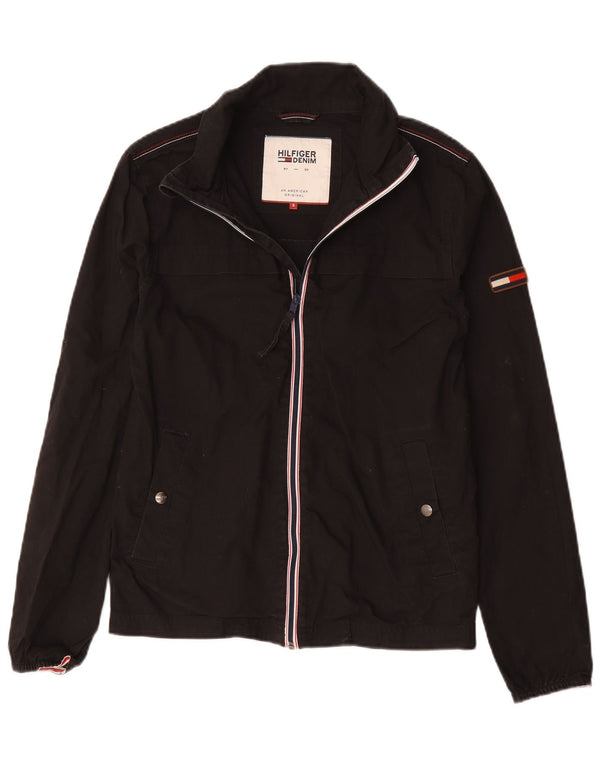 Tommy Hilfiger Herren Bomberjacke UK 36 Small Schwarz Baumwolle
