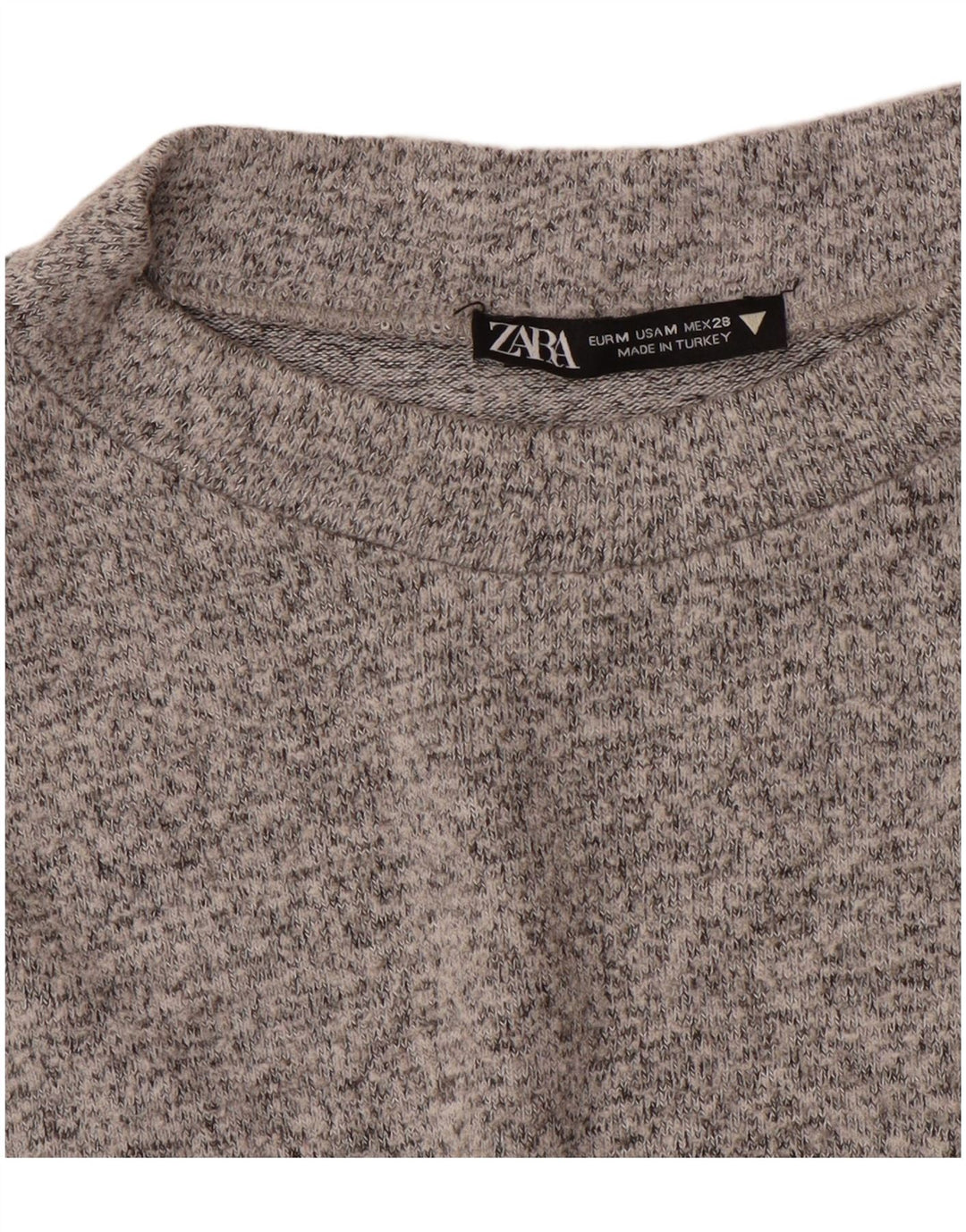 Zara Damen-Pullover mit Rundhalsausschnitt, Gr. 12, Mittelgrau