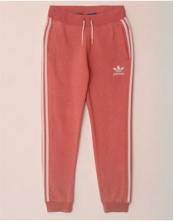 Adidas Damen Trainingshose Jogger UK 6 XS Rosa gefleckte Baumwolle