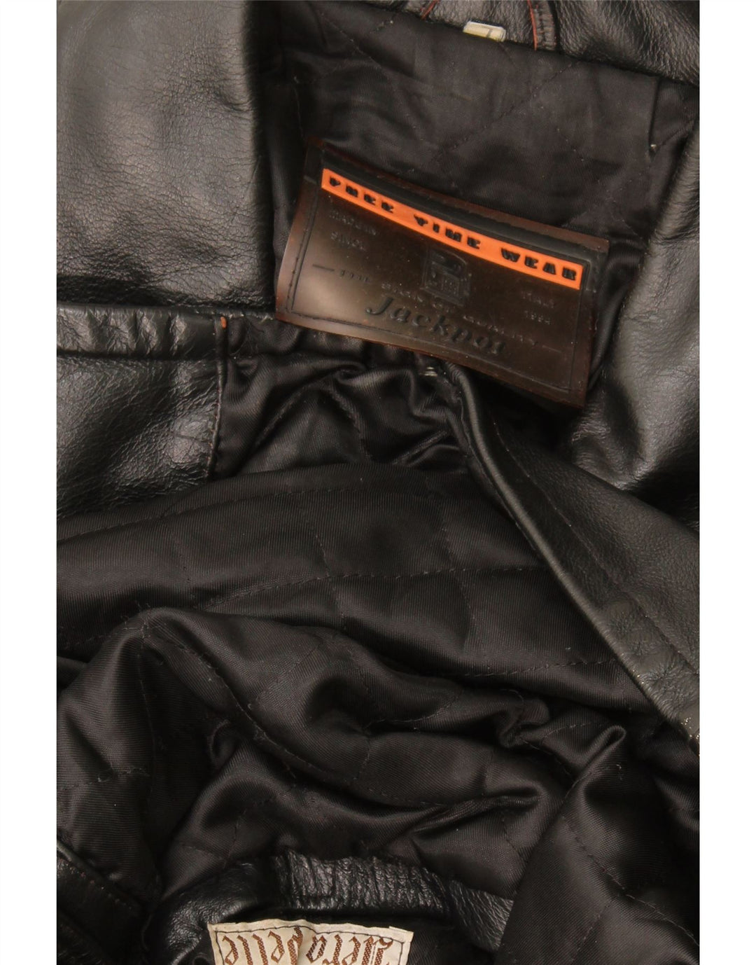 Jackpot Herren Lederjacke UK 40 Großes schwarzes Leder