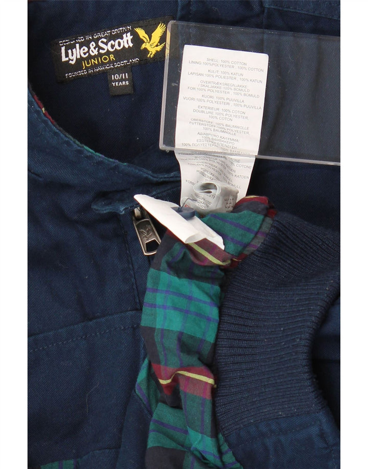Lyle & Scott Bomberjacke für Jungen, 10–11 Jahre, marineblaue Baumwolle