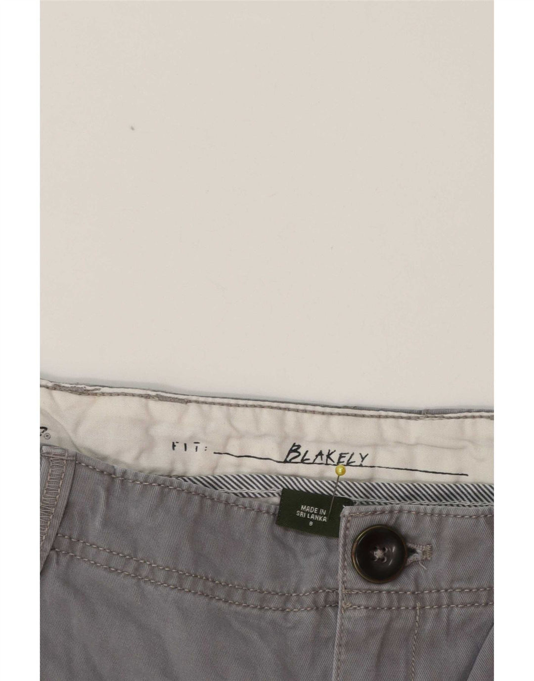 Eddie Bauer Damen Chino-Shorts US 8 Medium W30 Graue Baumwolle