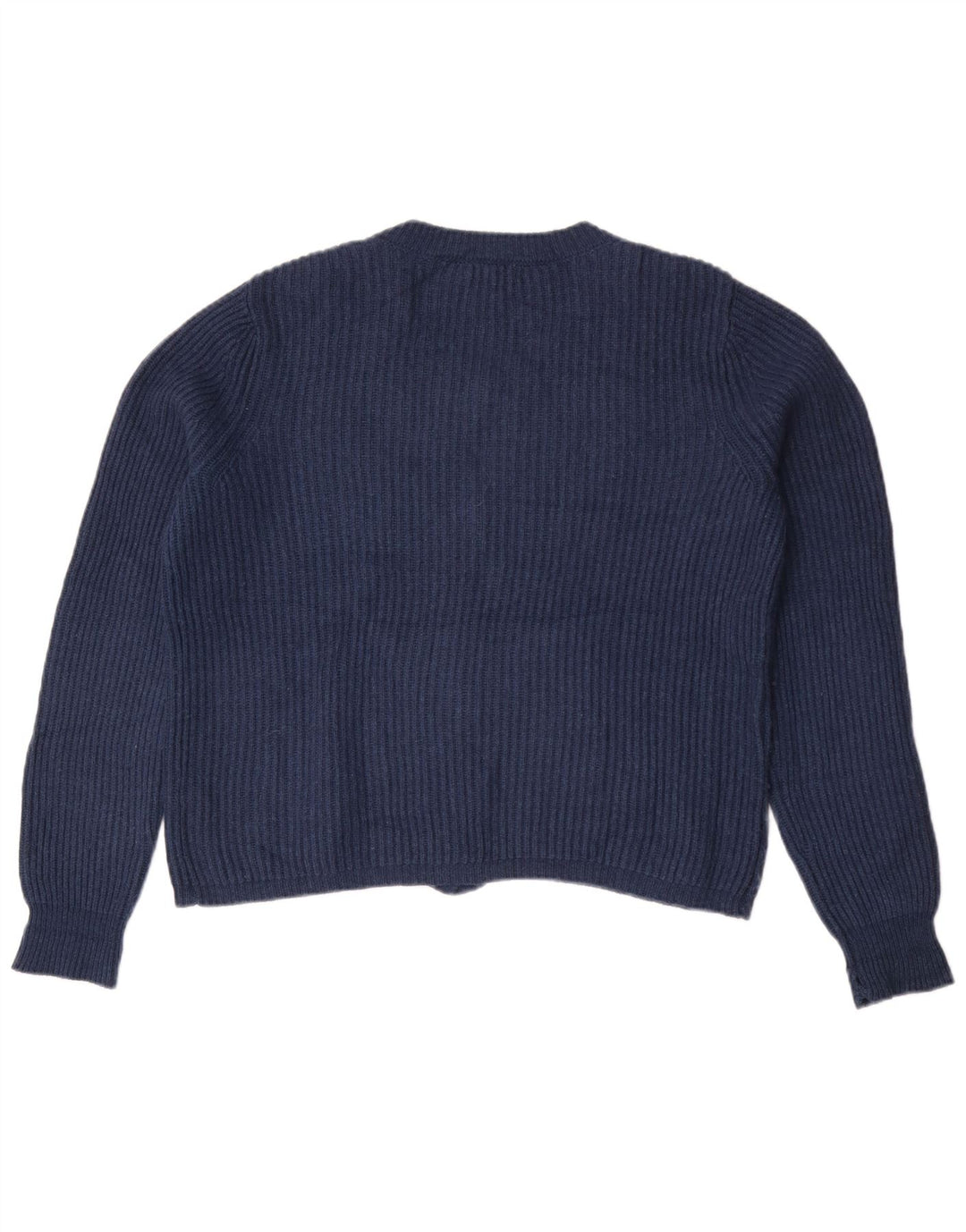 Massimo Dutti Damen Crop-Oversize-Cardigan-Pullover UK 10 Small Marineblau