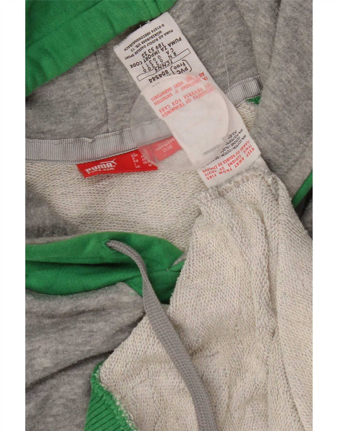 Puma Herren Graphic Hoodie Pullover Mittelgraue Colourblock-Baumwolle