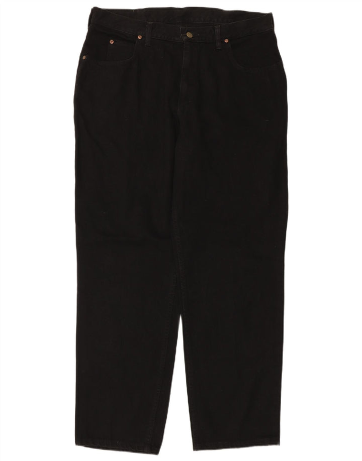 LEE Herren St.Louis Tapered Jeans W38 L32 Schwarze Baumwolle