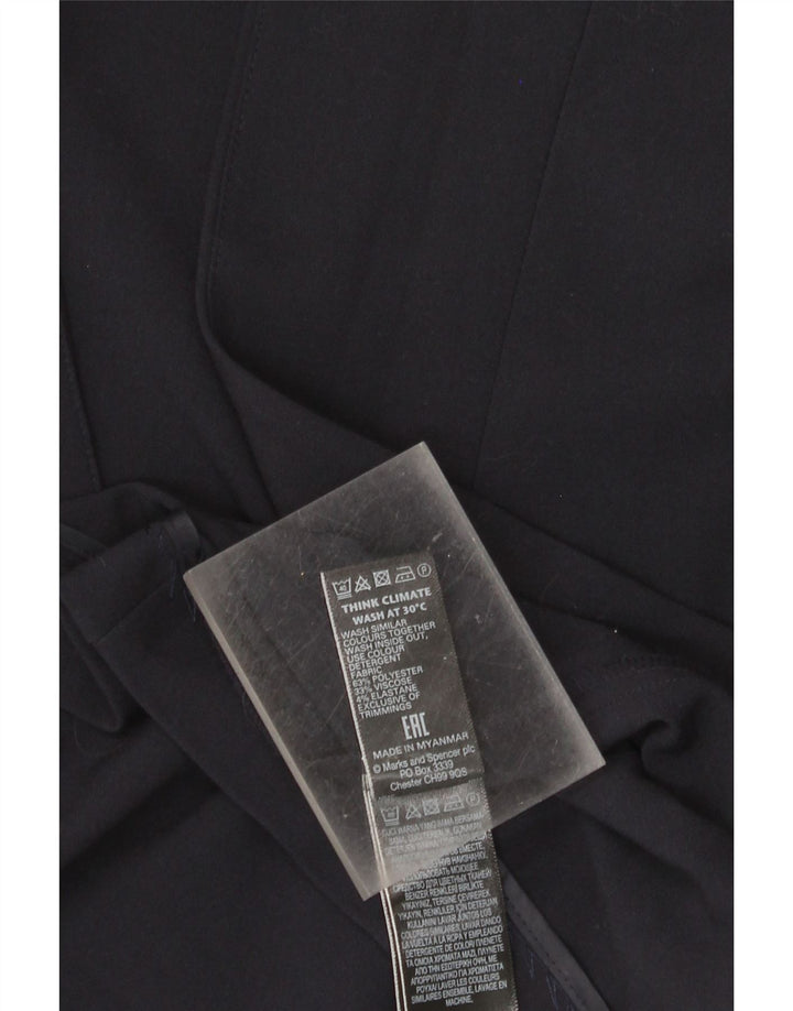 Marks & Spencer Offene Blazerjacke für Damen mit 3/4-Ärmeln, UK 22 3XL, Marineblau