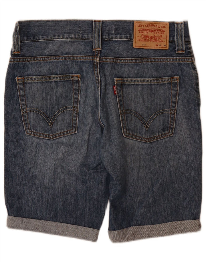 LEVI'S Herren 511 Slim Denim Shorts W32 Mittelblaue Baumwolle