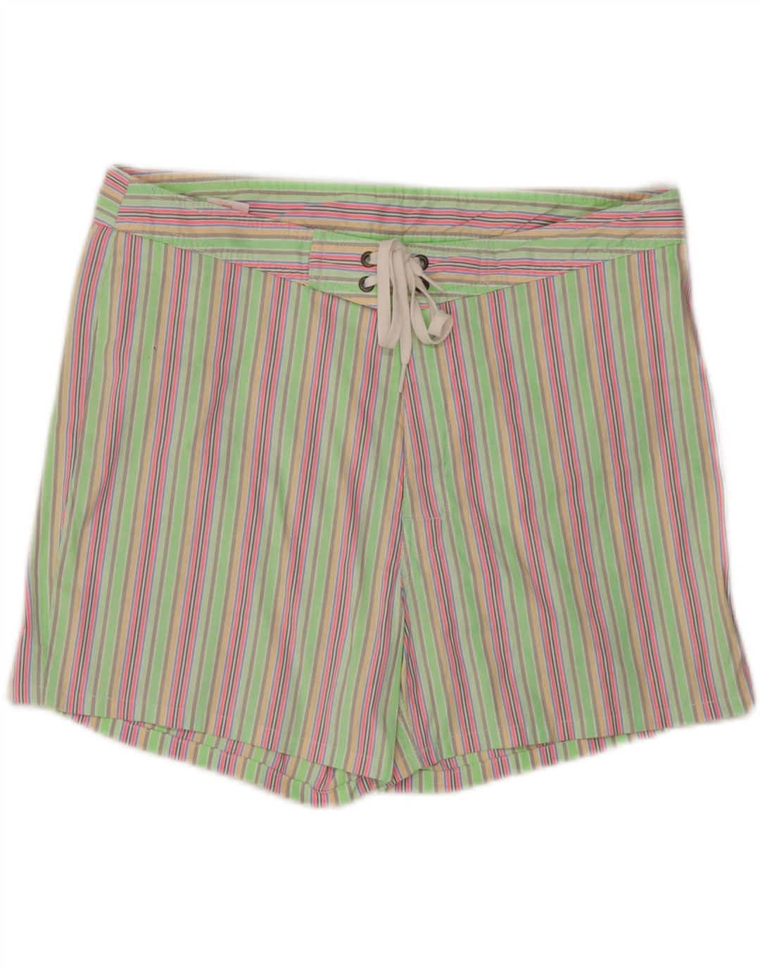 Sundek Herren-Badeshorts, groß, grün gestreift, Polyester