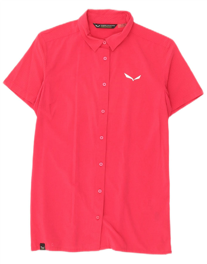 Dolomite Damen Kurzarmhemd IT 40 Small Pink Check