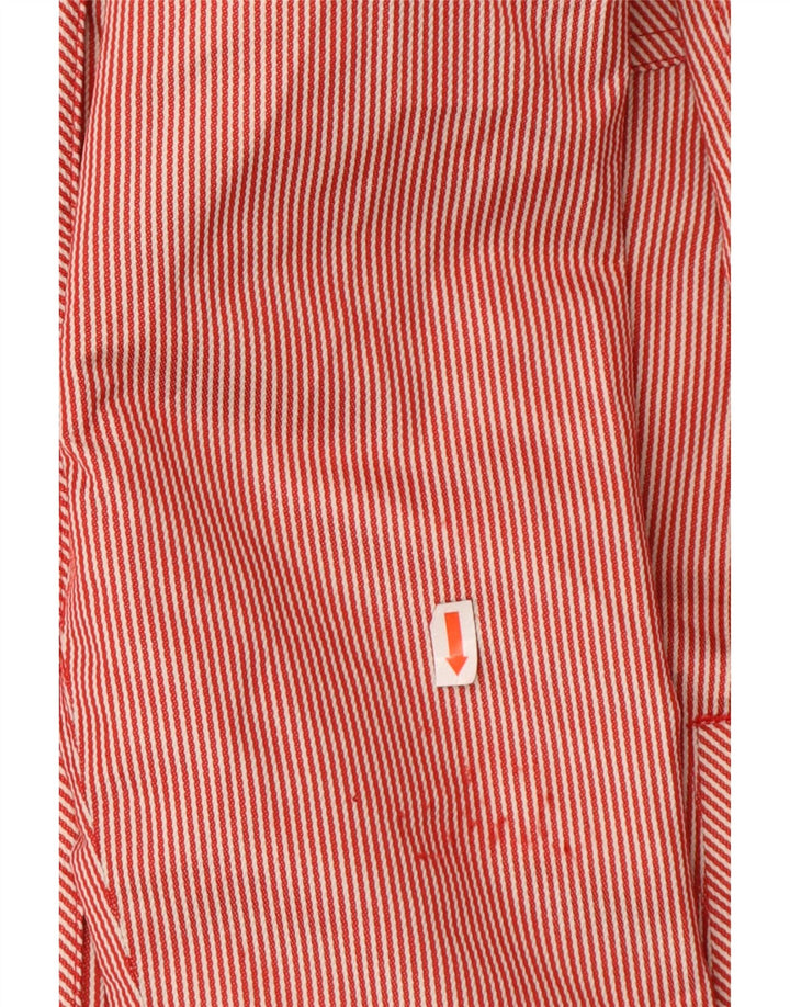 NIKE Damen-Windbreakerjacke mit Kapuze, UK 10, Größe S, rot, Nadelstreifen, Polyester