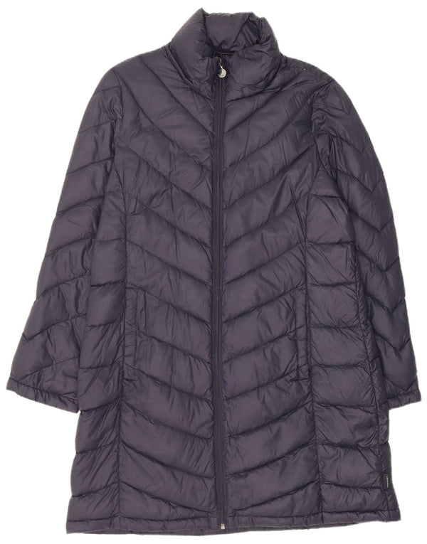 Calvin Klein Damen Wattierter Mantel UK 16 Large Marineblaues Nylon