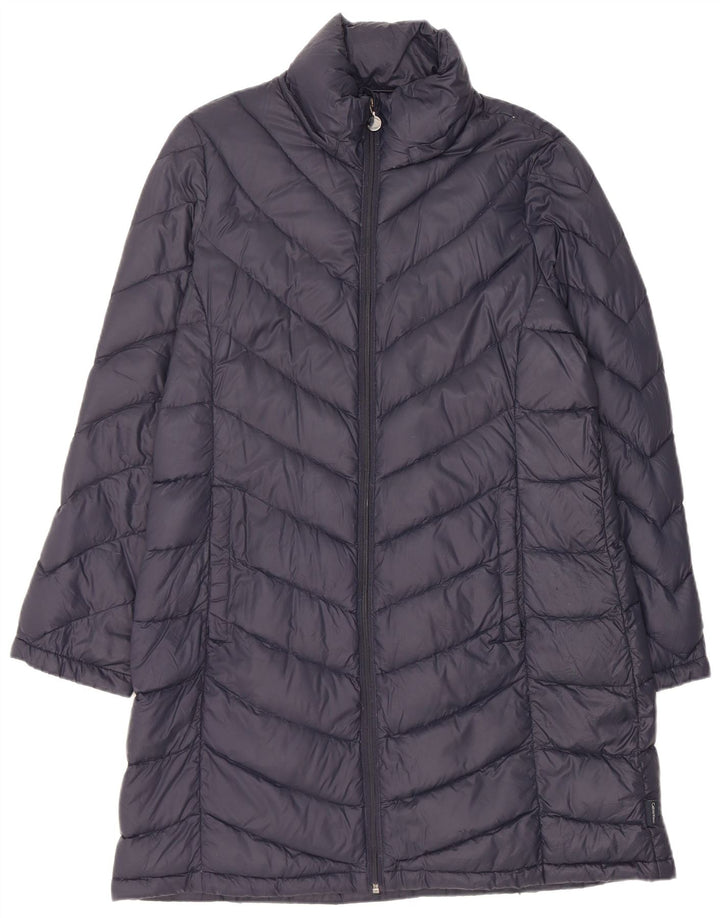Calvin Klein Damen Wattierter Mantel UK 16 Large Marineblaues Nylon