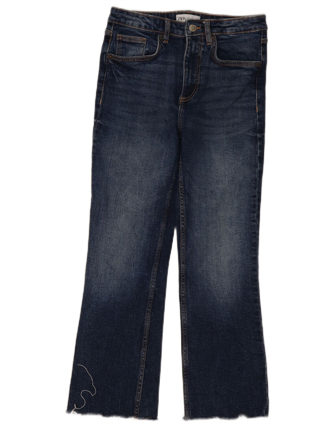 Zara Damen Bootcut Jeans EU 36 XS W26 L25 Marineblau