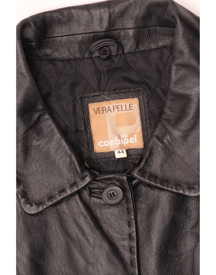 Conbipel Damen Lederjacke IT 44 Medium Schwarz